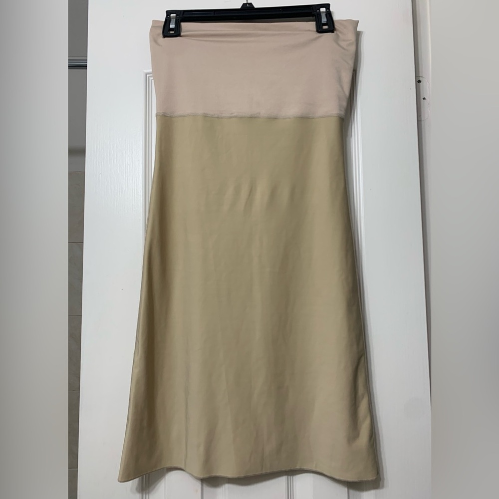 SPANX Tan and Cream Strapless Sheath Shapewear